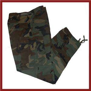 Military BDU Camo Cargo Combat Trousers Pants Mens Large Regular 