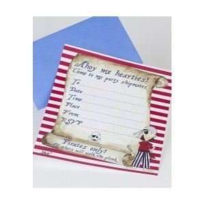  Think BlueIts a Boy Thing   Pirate Party Invitations 