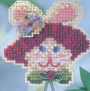 Miss Bunny Bea Beaded Cross Stitch Kit Mill Hill 2004 Spring Bouquet 
