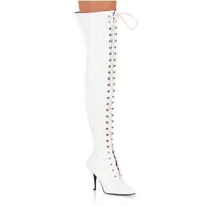   Vanity 3020 4 Inch Lace Up Thigh Boot Side Zip Size 16 Toys & Games
