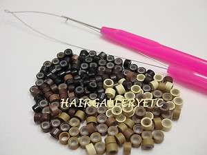   Rings / Feather Hair Extension Beads / Crimp beads LOOP HOOK  