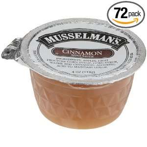 Musselmans Cinnamon Sweetened Applesauce, 4 Ounce Cups (Pack of 72 