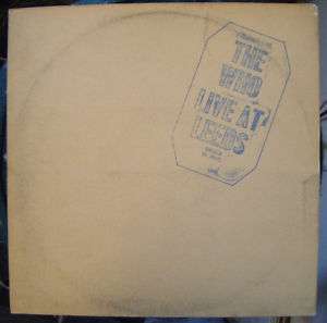 THE WHO Live At Leeds LP Decca DL 79175 w/inserts  