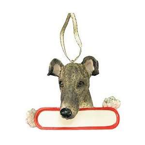  Personalizable Greyhound Christmas Ornament