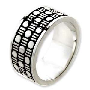  Mens sterling silver ring, Binary Code Jewelry