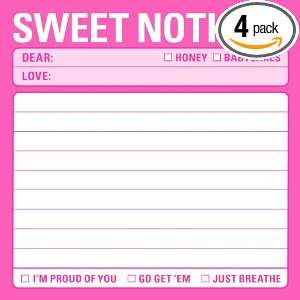 Knock Knock Sticky Notes Sweet Nothing (Pack of 4)