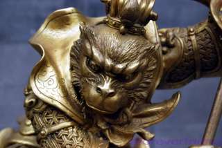 Wonderful 50cm Chinese large copper statue of Handsome Monkey King Son 