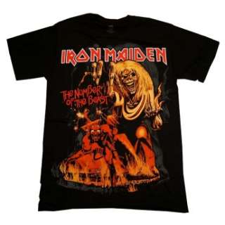   Maiden Number Of The Beast Album Cover Rock Band T Shirt Tee  