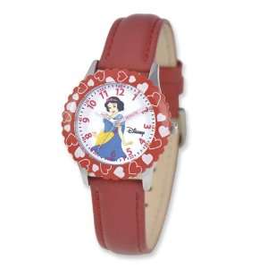   Princess Kids Snow White Red Leather Band Time Teacher Watch Jewelry