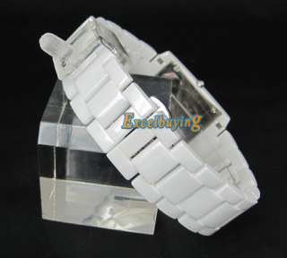White Ceramic Sapphire Crystal Mens Quartz Watch 6801M  