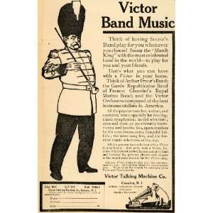 1907 Ad Victor Phonograph Band Music Records Nipper Dog   Original 