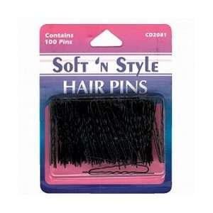  Soft n Style Black Carded Hair Pins (CD 2081) Health 
