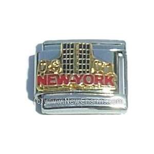  New York Hotel Italian Charm Bracelet Jewelry Link 
