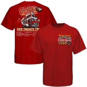 Louisiana Lafayette Ragin Cajuns Red 2010 Football Schedule T shirt 