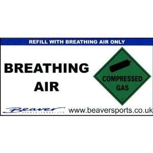  Scuba Divers Cylinder Sticker   Breathing Air Cylinder 