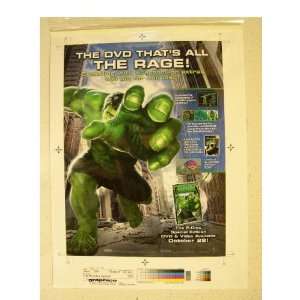  The Incredible Hulk Artist Trade Ad Proof Like a Poster 
