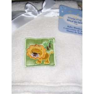  NoJo Making Miracles Baby Blankey Ivory with Lion Applique Baby