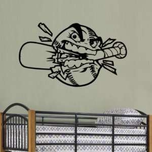   Wall Decal Stickers Baseball Smashing Bat Graphic 