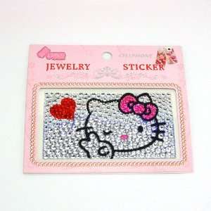  HELLO KITTY cute white head cellphone crystal sticker for 