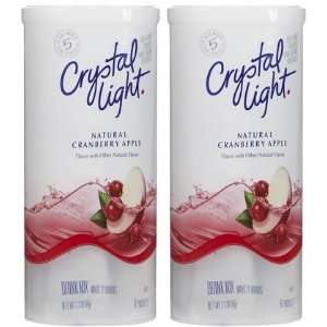  Crystal Light Natural Cranberry Apple drink Mix, 2.3 oz, 2 