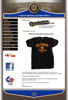 Baltimore Terrapins Clubhouse Tee Shirt   Orioles  