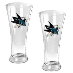  San Jose Sharks NHL 2pc 16oz Pilsner Glass Set   Primary 