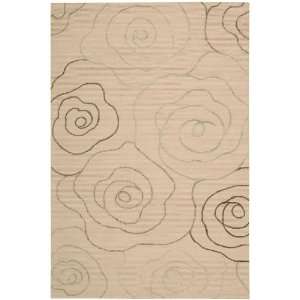  Nourison Sorrento Small Rose Natural 5.0 Feet by 7.6 Feet 
