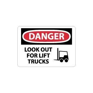   OSHA DANGER Look Out For Lift Trucks Safety Sign