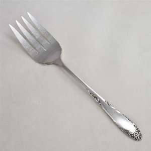 com English Garden by S.L. & G.H. Rogers, Silverplate Cold Meat Fork 