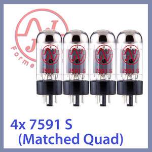 4x NEW JJ Tesla 7591 7591S Vacuum Tubes, Matched Quad TESTED  