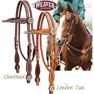 Weaver Texas Star Collection Browband Headstall Chestnut  