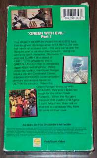Green Ranger Part 1 Green / Evil VHS POWER RANGERS  