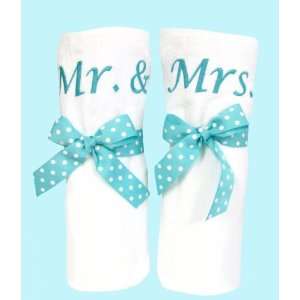  Personalized Mr and Mrs Beach Towel Set