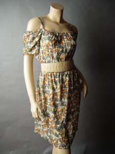 Romantic Boho Vtg y Bohemian Floral Print Belted Casual Off The 