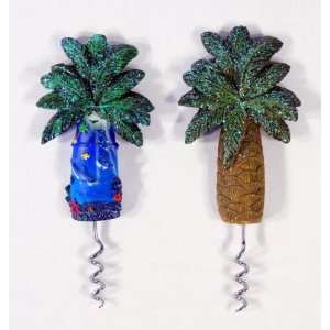  Handpainted Palm Tree Corkscrew Wine Bottle Opener With 