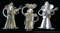 Set 3 Pins Signed Fred Davis Sterling Silver Mexico c1930s  