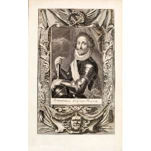  1722 Copper Engraving Portrait Bonaventura Graf Von Buquoy 