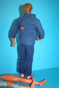 Six million Dollar man Doll figure STEVE AUSTIN in BLUE JEANS outfit 