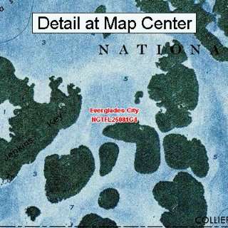  USGS Topographic Quadrangle Map   Everglades City, Florida 