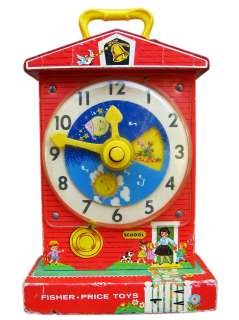 Antique FISHER PRICE Musical Teaching Clock w960  
