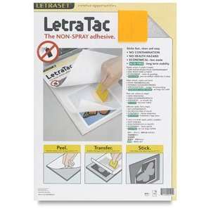  Letratac Dry Mount Adhesive   9 times; 12, Adhesive Sheets 