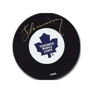 Borje Salming Autographed/Hand Signed Hockey Puck (Toronto Maple Leafs 