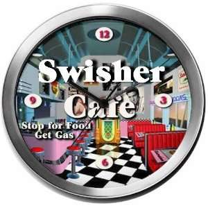  SWISHER 14 Inch Cafe Metal Clock Quartz Movement Kitchen 