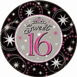   Sweet 16 Sparkle 9 Prismatic Dinner Plates (8 count) 