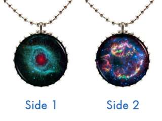 GALAXIES NECKLACE Style #6 Space Stars Black Galaxy Astronomy Universe 