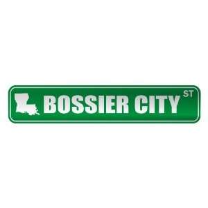   BOSSIER CITY ST  STREET SIGN USA CITY LOUISIANA