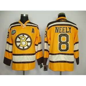  Neely #8 NHL Boston Bruins Yellow Hockey Jersey Sz50 