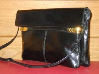 RODO   BLACK Leather Clutch Crossbody Purse Handbag   Vintage RARE 