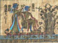 Original Signed Framed Egyptian Painting Mashed Paper  