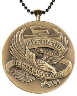 Harley Davidson Live To Ride, Ride To Live Pendant  